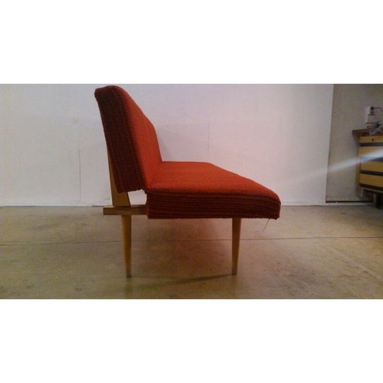 Image 1 of Vintage wooden 3-seater sofa by Miroslav Navrátil - 1960s