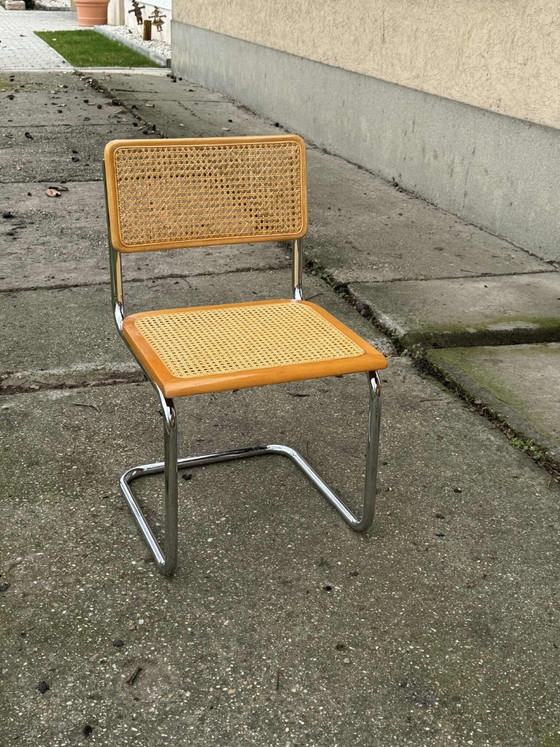 6 Mid-Century Modern Italian Marcel Breuer B32 Cesca Chairs, 1970s – Adjustable recliner chair, Metal, Chrome (photo 4 of 10)