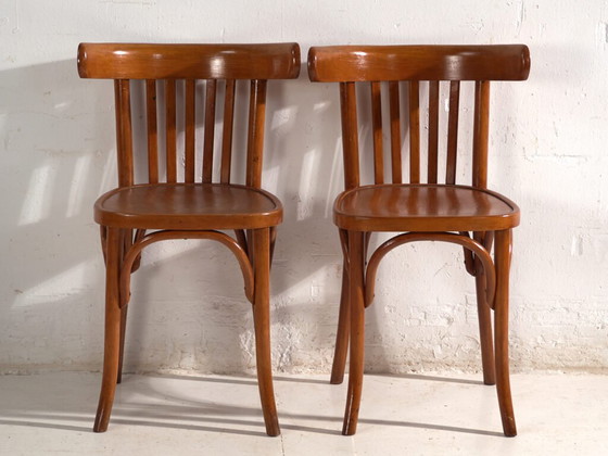 Set of 4 Antique chairs in Thonet style bentwood – Central Europe, circa 1930 #2 – Dining chairs (photo 21 of 40)