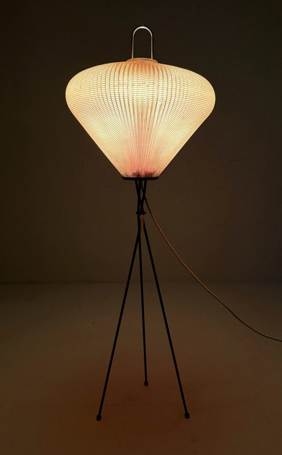 Image 1 of Lampadaire trépied de style Georges Léon Rispal, France, années 1970