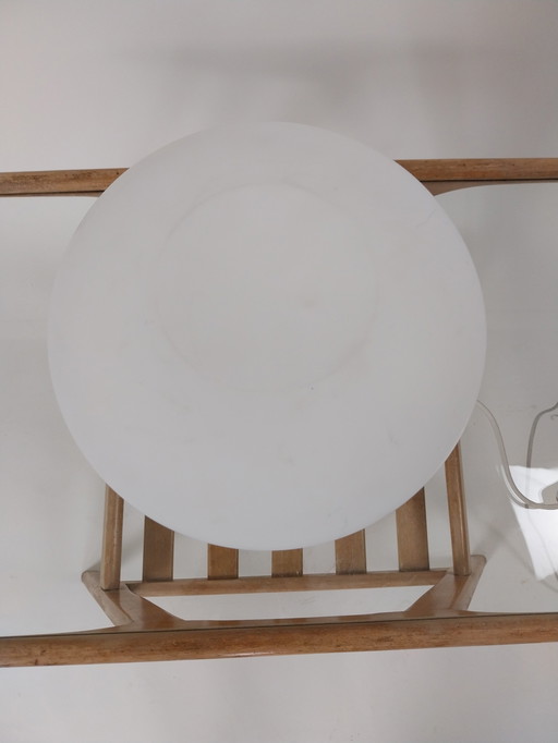1 x memphis style glass table lamp 1980's