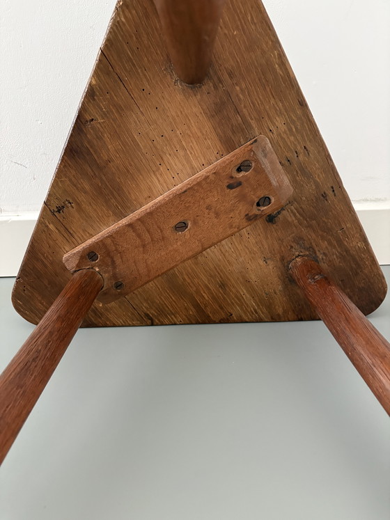 Image 1 of Tabouret vintage en chêne