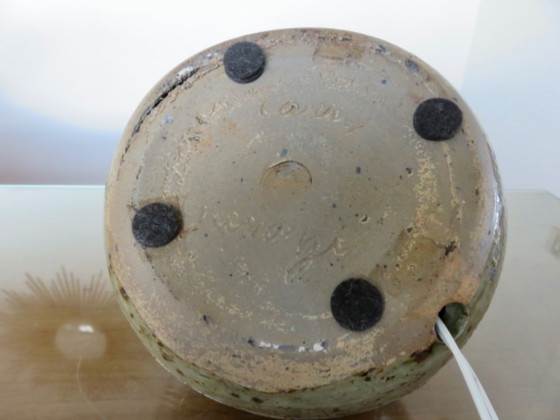 Image 1 of Signed stoneware lamp, circa 1960