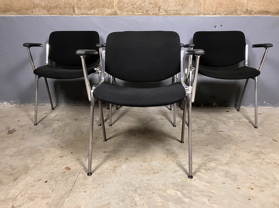 Image 1 of Giancarlo Piretti Castelli DSC 106 Stoelen met Armleuning