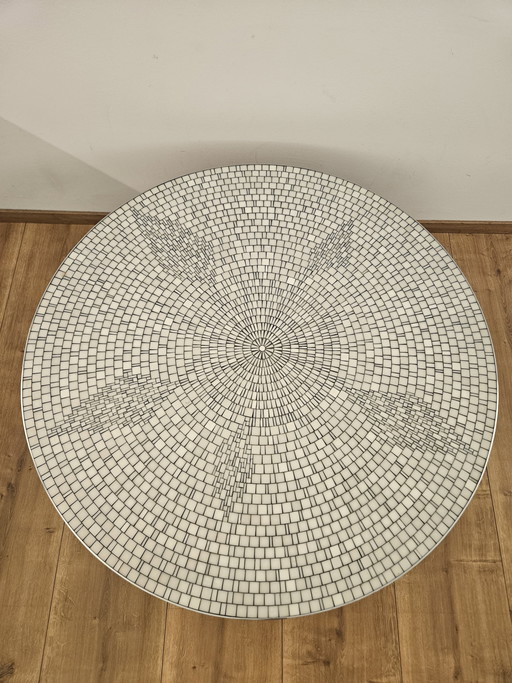 Tavolino da caffè a mosaico Berthold Müller anni '60 Tavolo di design di metà secolo