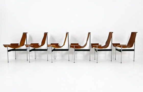 Image 1 of Sedia modello 3LC T di William Katavolos per Laverne International, 1952, set di 6