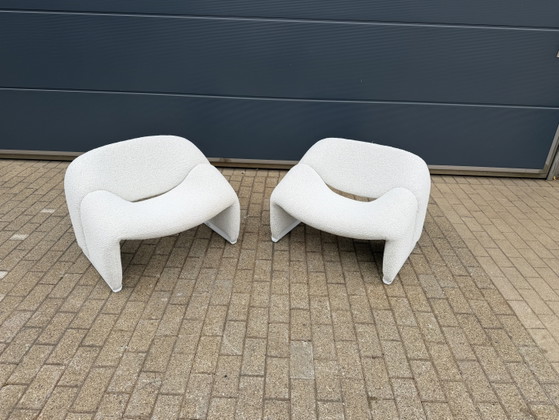 Image 1 of 2x Artifort F598 Groovy Armchairs in Mint Condition! Pierre Paulin