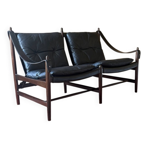 Divano a due posti in pelle stile safari scandinavo – 2 zitsbanken, Leather, Scandinavian