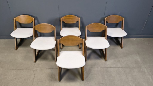 Vintage-Esszimmerstühle im brutalistischen Stil, 6er-Set - 1960er Jahre