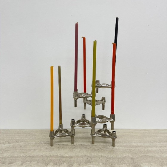 Image 1 of Grand chandelier XL de Fritz Nagel et Ceasar Stoffi, fabriqué par BMF dans les années 1960.