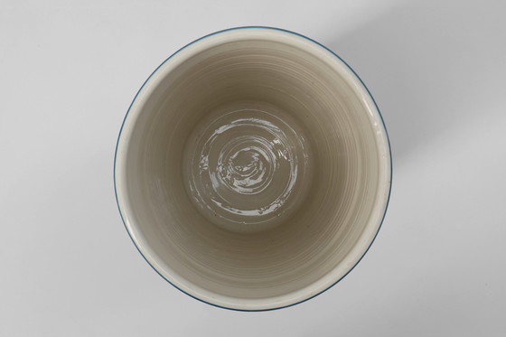Image 1 of Mid-century ceramic umbrella stand with painted decorations, Italy 1950s