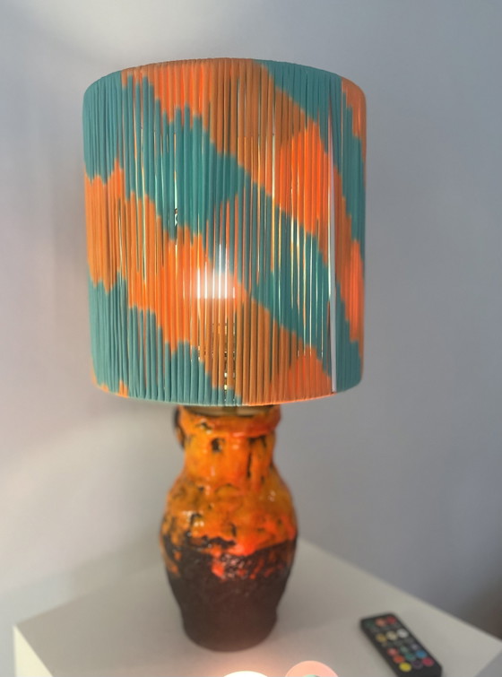 Image 1 of Wireless vase lamp from West German Pottery – Fat Lava Jug | Pop Weave Collection