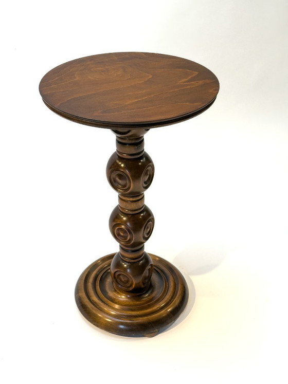 Image 1 of Beistelltisch aus Holz mit Sockel – nach Art von Charles Dudouyt