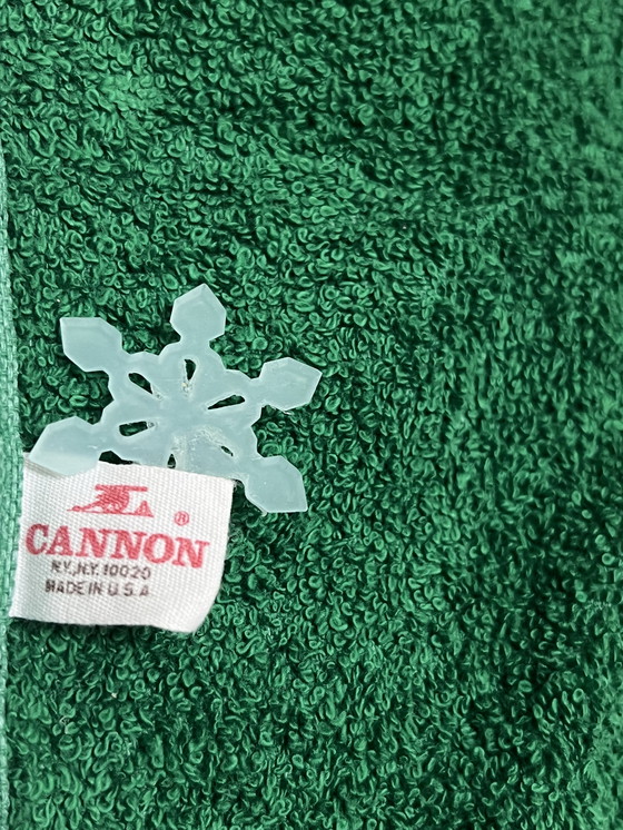 Image 1 of 2x asciugamani per ospiti Vintage Cannon Natale (prodotti negli USA)