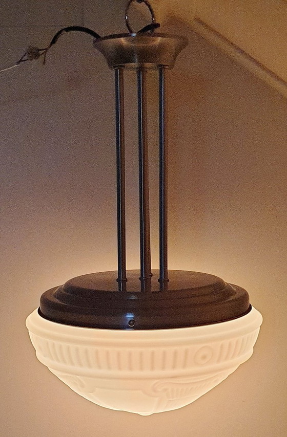 Image 1 of Grote Art Nouveau / Art Deco  stijl hanglamp