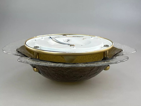 Image 1 of 60's 70's Peill & Putzler Plafonnier Verre Space Design Lampe