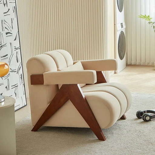 Vintage Armchair: Contemporary Elegance and Comfort 3 Colors