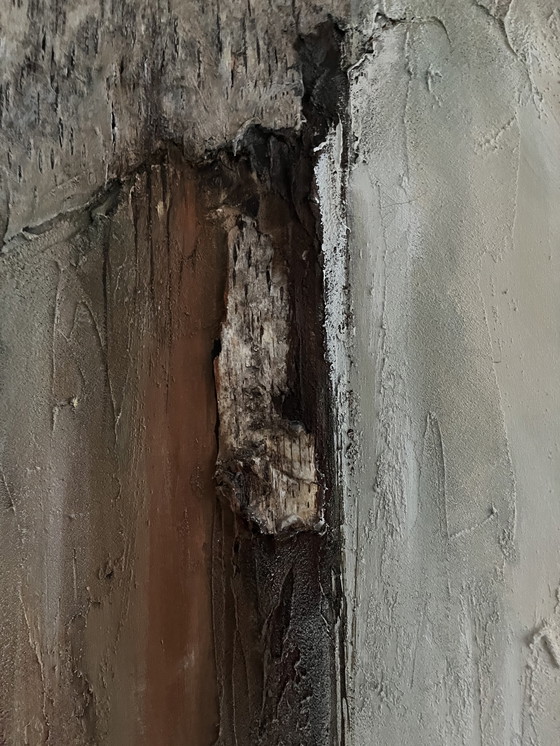 Image 1 of Twee abstracte schilderijen van 190 cm x 40 cm