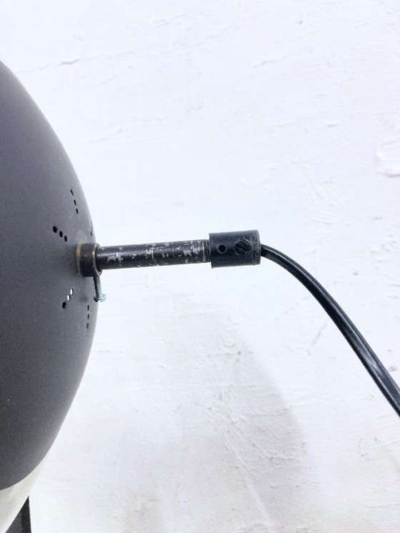 Image 1 of Space Age floor lamp, globe lamp, glass and metal, 70s design