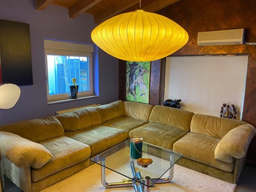 Neue Wiener Werkstätten 70s Lounge Sofa in Green Velour Sectional – Couches (photo 9 of 38)