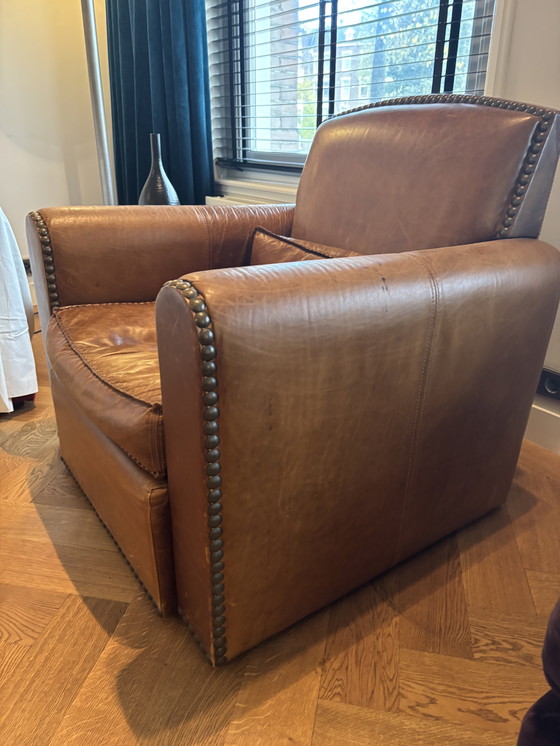 Image 1 of Set van twee leren fauteuils Ascension Latorre