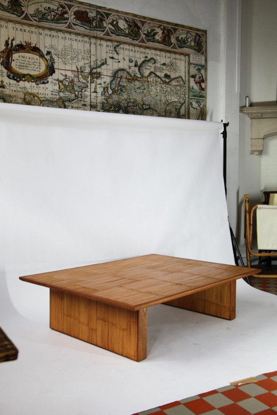 Tavolino Basso Giapponese in Bambù, Inizio XX Secolo, Tavolini da caffè, Legno, Marrone, Mid Century Modern (foto 3 di 8)