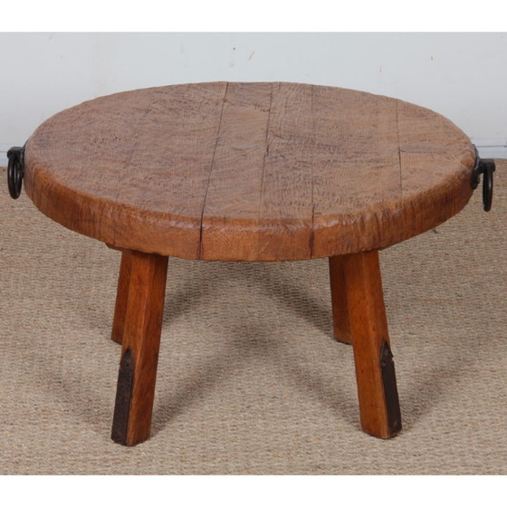 Image 1 of Oak coffee table in the style of Jean Touret, 1950