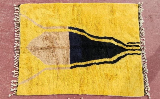 Authentic Handwoven Beni Ouraine Rug from the Atlas Mountains, Made in Morocco, 2/3 m – Aime Té (photo 2 of 10)