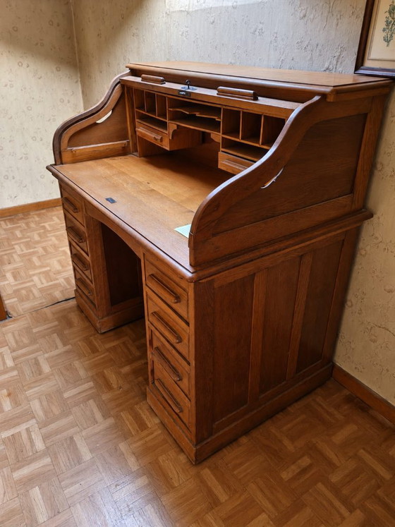Scrivania (autentica Scrivania americana a cilindro) – Scrivanie, Legno (photo 2 of 5)