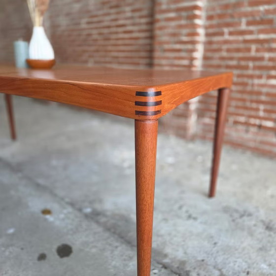 H.W. Klein, Bramin extendable dining table + 6 chairs teak 60's, Dining set, Wood, Brown (photo 5 of 22)