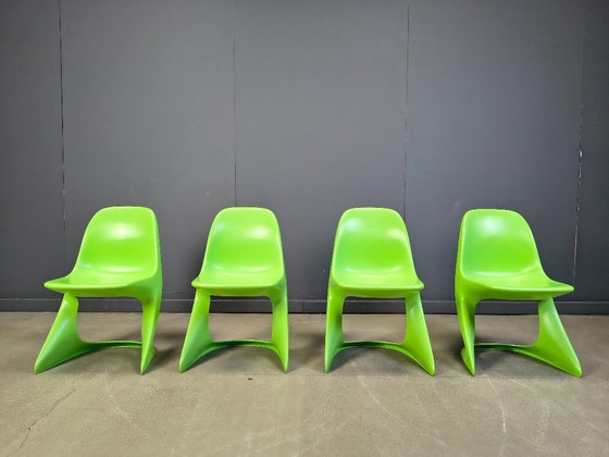 Image 1 of Set van 4 Casalino eetkamerstoelen van Alexander Begge voor Casala, jaren 70.