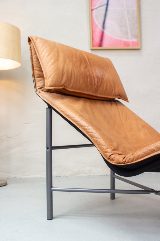 Image 1 of Poltrona lounge IKEA Skye vintage in pelle anni '90