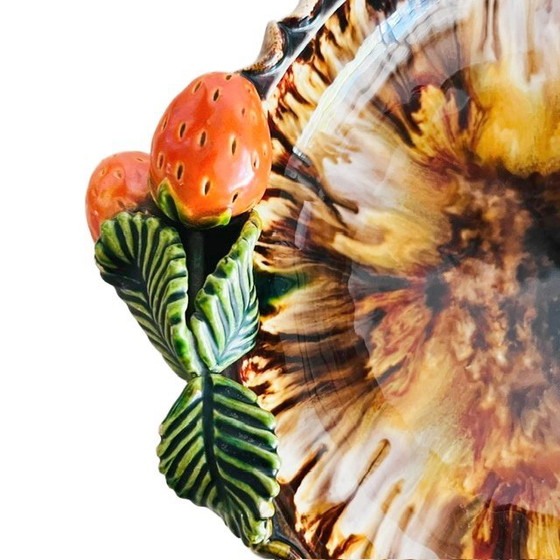 Vintage St. Peter Graz keramische fruitschaal Majolica keramiek aardbeien 1950's – Schalen, Ceramic (photo 5 of 9)