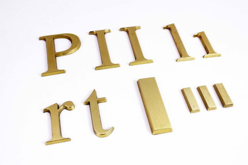 Set kleine messing letters