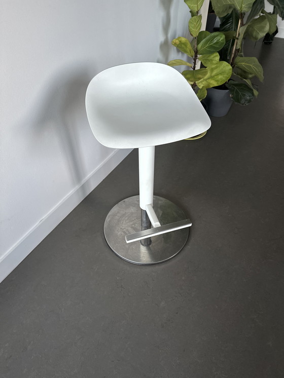 Image 1 of Pair Of Ikea Bar Stools Metal And Plastic