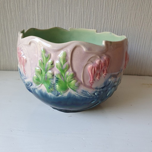 Flower Pot in Ceramic Barbotine