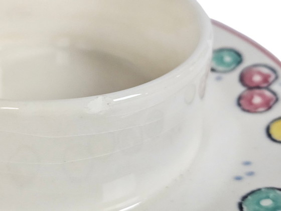 Image 1 of SMF Schramberg - Eva Zeisel - majolica - aardewerk - botervloot - fruitschaal - 