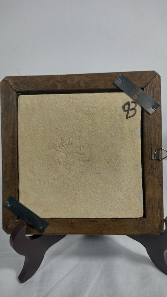 Image 1 of Piastrella antica olandese Tichelaar Makkum dipinta a mano