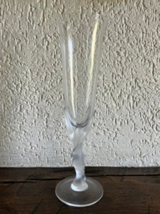 Fabaergé 6 verres à vin en cristal Pavlova + 6 flûtes à champagne en cristal Snow Dove, NEUF avec certificat