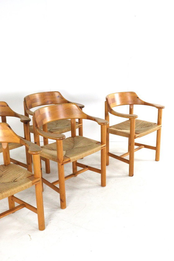 Image 1 of Ensemble de 5 chaises Savvaerk de Rainer Daumiller pour Hirtshalls, style danois vintage