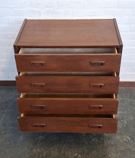 vintage ladenkastje, Ladekasten, Metaal, Hout, Bruin (foto 3 van 13)