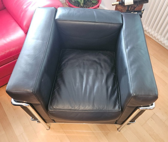 Ensemble : 2 fauteuils Cassina LC2 d'origine – Le Corbusier – Cuir véritable – Leather (photo 6 of 12)
