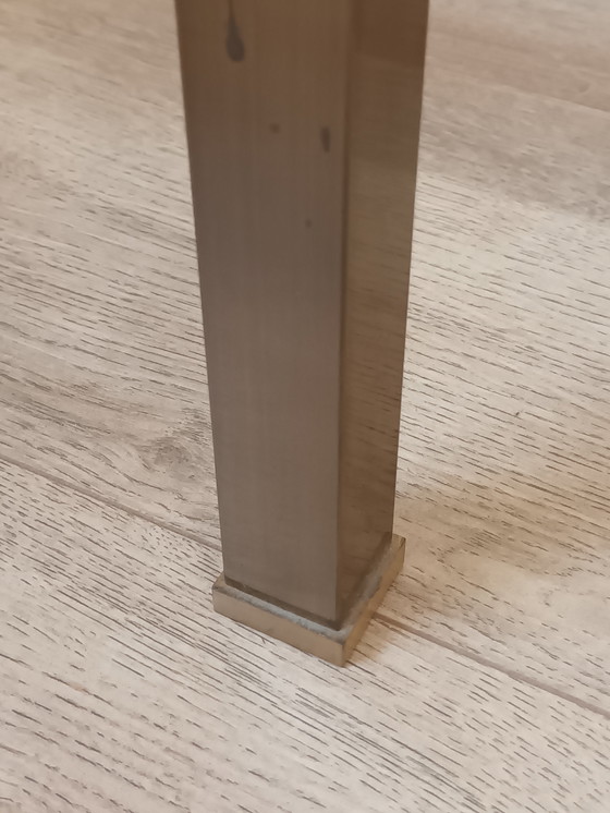 Image 1 of Table d'appoint en bronze avec verre fumé