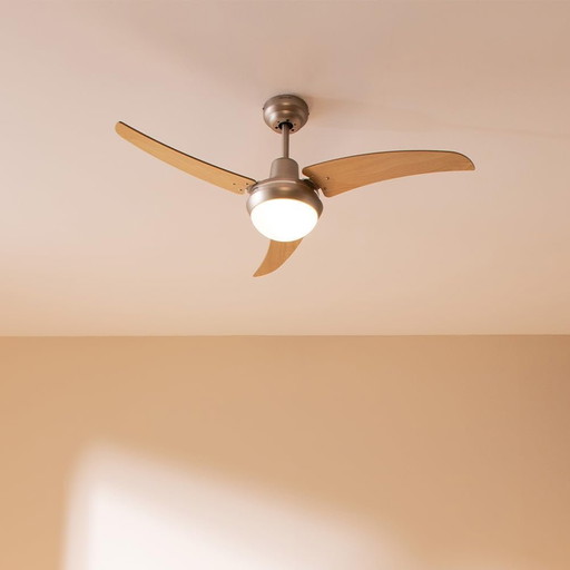 Cecotec Ventilateur de plafond avec télécommande et lumière EnergySilence Aero 480. 65 W, 106 cm de diamètre, 3 Pales réversible