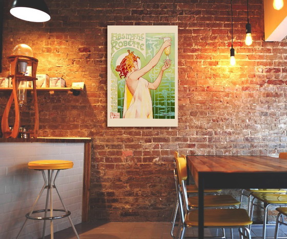 Image 1 of Affiche Art déco pour l'absinthe Robette par Privat Livemont - 70x100cm