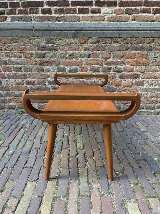 Image 1 of Vintage Salontafel Met Omkeerbaar Blad Hout Design