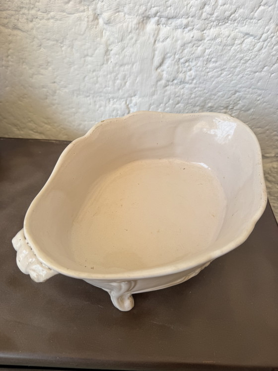 Image 1 of 18th century Moustiers earthenware vegetable dish