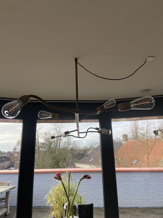 Image 1 of Lámpara de araña de cobre de diseño único