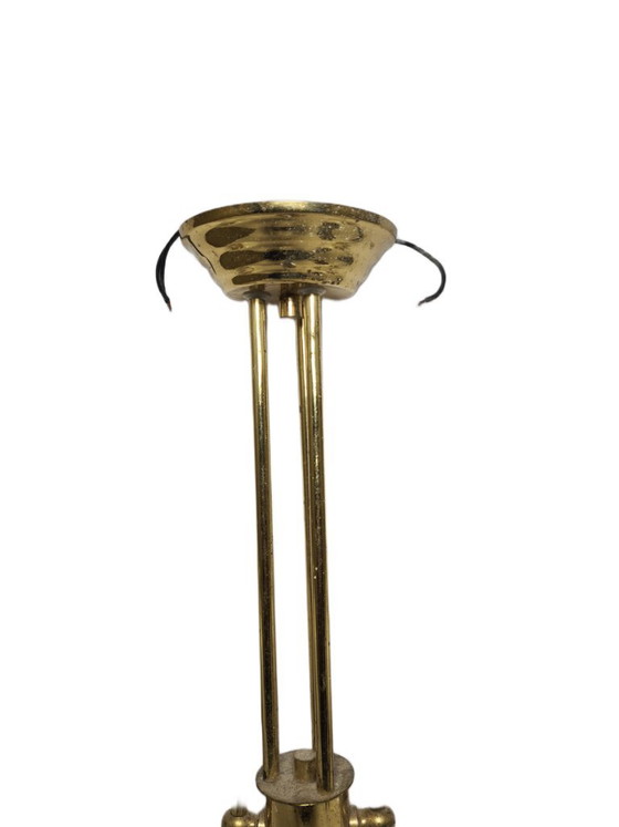 Lustre Art nouveau, Pologne, années 1970 – Glass, Metal (photo 5 of 11)