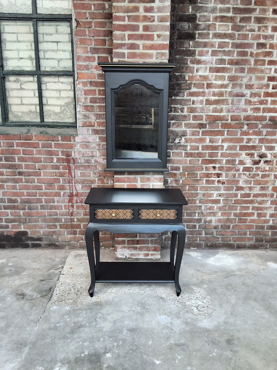 Image 1 of Table d'appoint - Console + Miroir